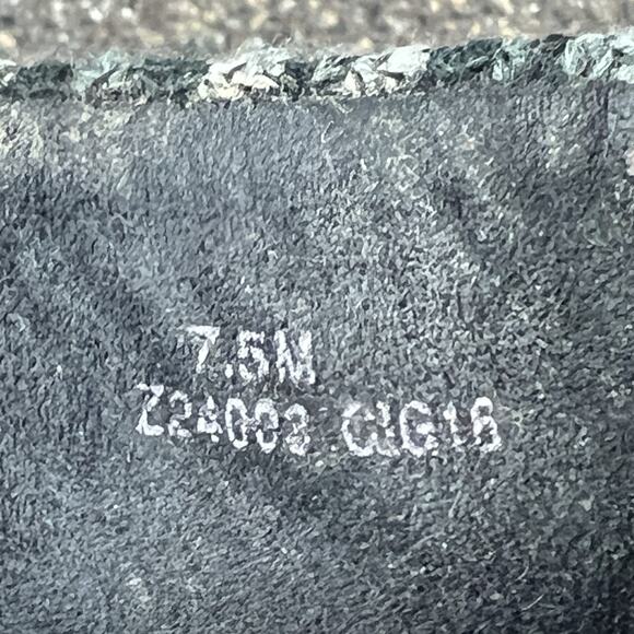 Born b.o.c Womens 7.5M Black Suede Ankle Boots Knit Sweater Cuff Accent Zip Heel - Picture 10 of 11